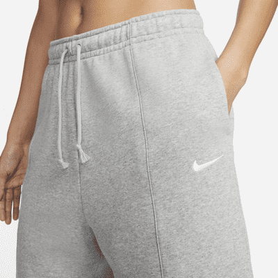 nike grey sweatpant shorts womens