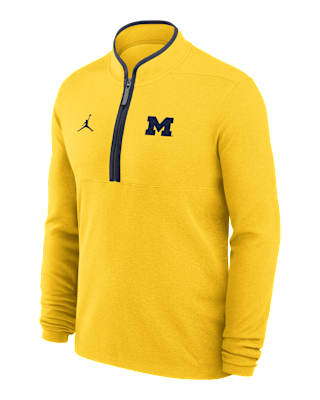 Мужские  Michigan Victory Jordan Brand Dri-FIT College 1/2-Zip Long-Sleeve Top