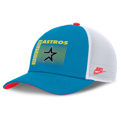 Houston Astros Neon 90s Rise Men's Nike Dri-FIT MLB Trucker Adjustable Hat