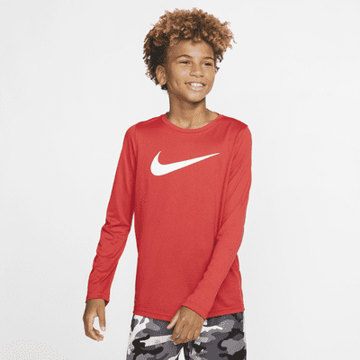 Riego Demonio de múltiples fines Nike Dri-FIT Big Kids' Long-Sleeve Training T-Shirt. Nike.com