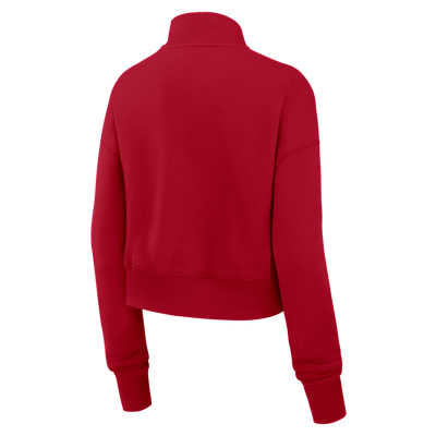 San Francisco 49ers Phoenix Women's Nike NFL Cropped 1/4-Zip Crew
