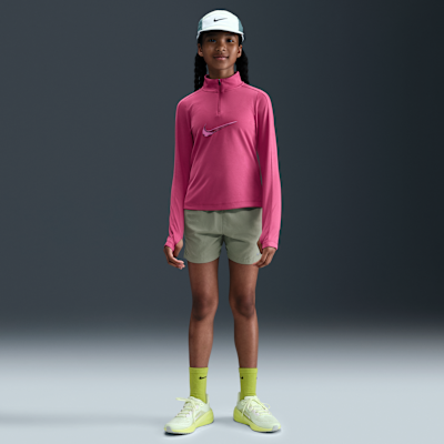 Nike Pro-Dri-FIT-trøje med 1/4 lynlås til større børn (piger)