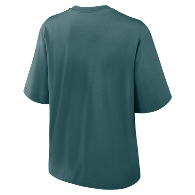 Playera Nike de la NFL para mujer Philadelphia Eagles Essential Script Boxy
