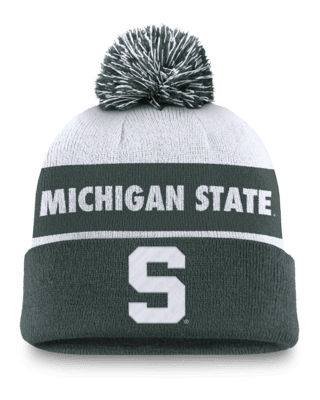 Мужские  Michigan State Spartans Primetime Peak Nike College Cuffed Pom Beanie