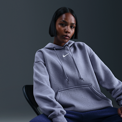Huvtröja Nike Sportswear Phoenix Fleece i oversize-modell för kvinnor