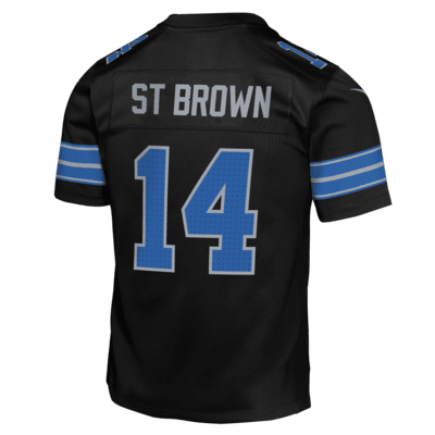 Jersey Nike de la NFL Game para niños talla grande Amon-Ra St. Brown Detroit Lions