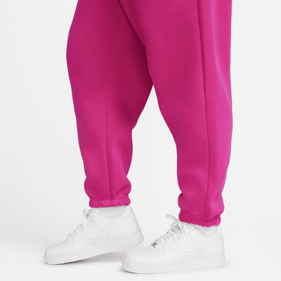 Overdimensionerede Nike Sportswear Phoenix Fleece-sweatpants med høj talje til kvinder (plus size)