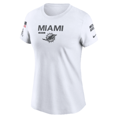 Playera Nike de la NFL para mujer Miami Dolphins Salute to Service Legend