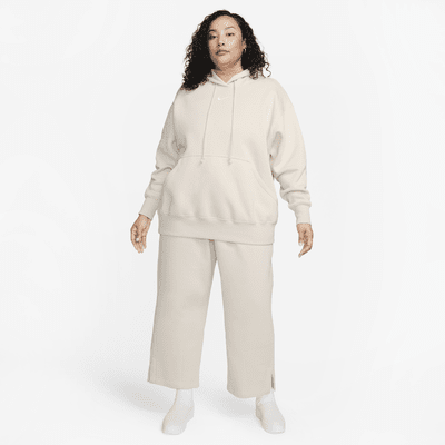 Nike Sportswear Phoenix Fleece Women's High-Waisted Wide-Leg Tracksuit Bottoms (Plus Size)