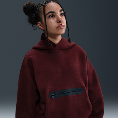 Sudadera con gorro sin cierre oversized para niño talla grande Nike Sportswear Tech Fleece