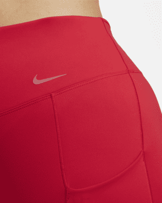 red nike biker shorts