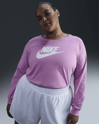 Женская футболка Nike Sportswear Club Long-Sleeve (Plus Size)