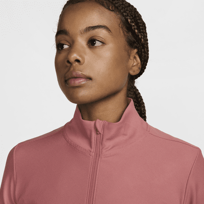 Capa media Dri-FIT de cierre completo para mujer Nike One Rib