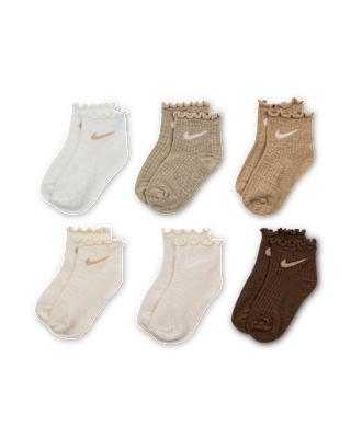 Детские носки Nike Little Kids' Lettuce Welt Ankle Socks (6 Pairs)