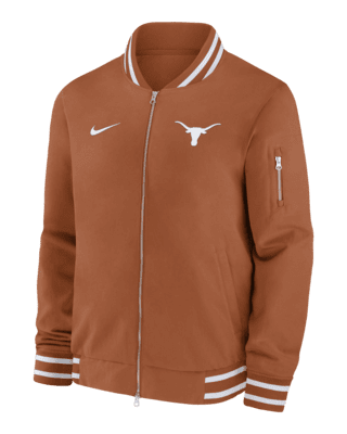 Мужская куртка Texas Longhorns Sideline Nike College Full-Zip Bomber