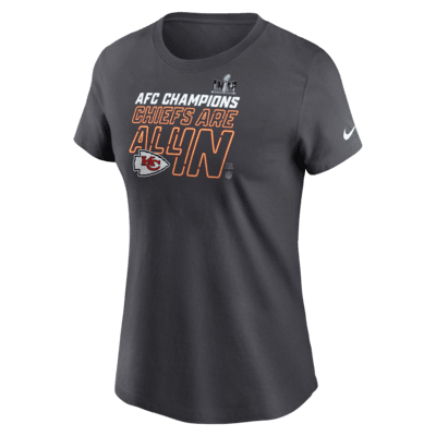 Kansas City Chiefs 2023 AFC Champions Trophy Women's Nike NFL T-Shirt. Nike.com