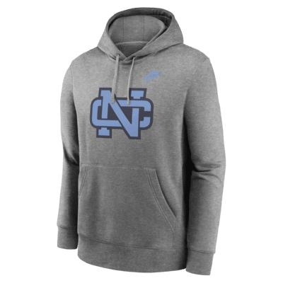 Sudadera con gorro sin cierre universitaria Nike para hombre North Carolina Tar Heels Legacy Club Primary Logo