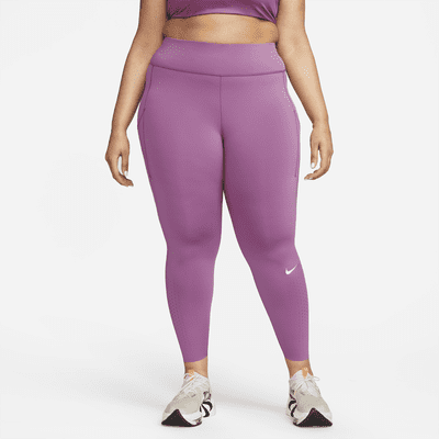 Solid Print Women's Leggings Tall M/L and XL/XXL Black Purple Pink Teal 