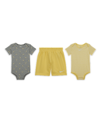 Детские  Nike Essentials Baby (12-24M) 3-Piece Striped Swooshfetti Set