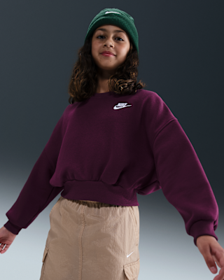 Детский свитшот Nike Sportswear Club Fleece Girls' Boxy Crew-Neck
