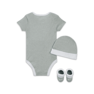 Nike Baby (6-12M) Bodysuit, Hat and Booties Box Set