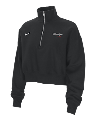 Женские  Nike College Phoenix Fleece (Delaware State University) Cropped 1/4-Zip Pullover