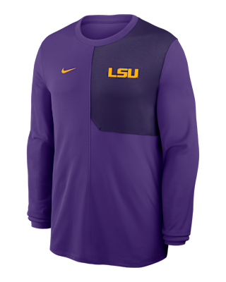 Мужские  LSU Sideline Coach Nike Dri-FIT College Long-Sleeve Top