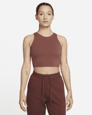 Nike Yoga Dri-FIT Luxe Shelf-Bra Cropped Tank Top 'Indigo Haze