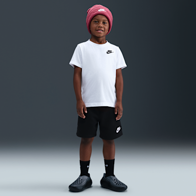 Conjunto de dos piezas con shorts de tejido Knit para niños talla pequeña Nike