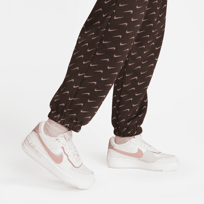 Nike Sportswear Phoenix Fleece oversized joggingbroek met print voor dames