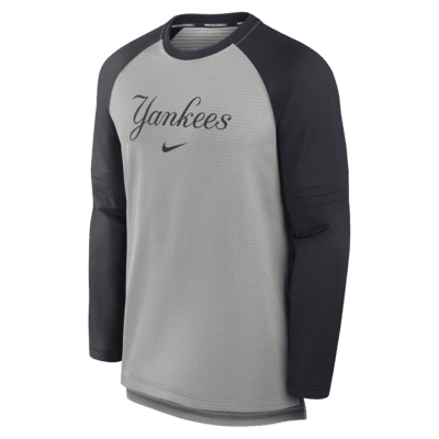 Playera de manga larga Nike Breathe de la MLB para hombre New York Yankees Authentic Collection Game Time