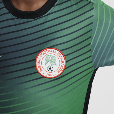 Camisola de futebol de manga curta do equipamento de aquecimento Nike Dri-FIT Academy Pro Nigéria Júnior