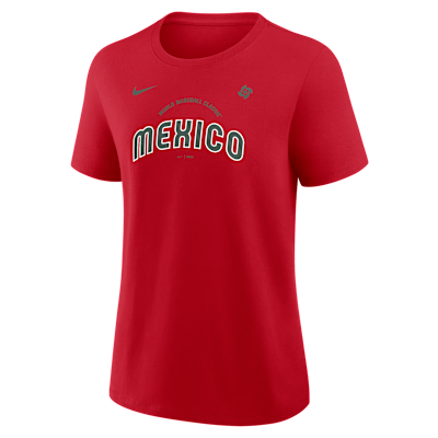 Mexico National Baseball Team 2026 World Baseball Classic Script Women's Nike T-Shirt