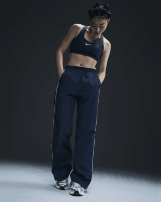 Женские  Nike Windrunner High-Waisted Woven Open-Hem Pants для бега