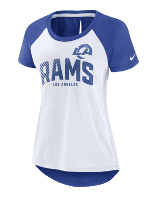 Nike Women's Fashion (NFL Los Angeles Rams) High-Hip T-Shirt in Blue, Size: Medium | NKZZ96J95-06V