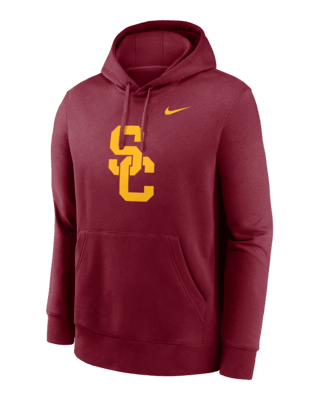 Мужское худи USC Trojans Primetime Evergreen Club Primary Logo Nike College Pullover Hoodie