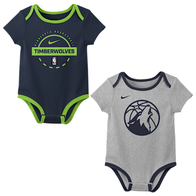 Nike "Minnesota Timberwolves" Baby (0-3M) NBA Bodysuit (2-Pack)