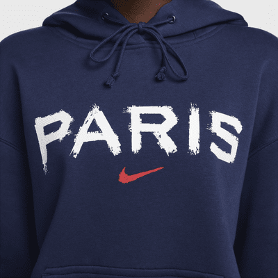 Sudadera con gorro con cierre para fútbol oversized Nike para mujer Paris Saint-Germain Phoenix Fleece