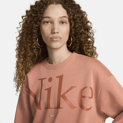 Sudadera oversized de cuello redondo con logo para mujer Nike Sportswear Phoenix Fleece