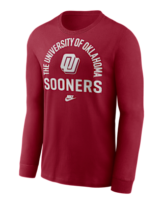Мужская футболка Oklahoma Legacy Arched Logo Nike College Long-Sleeve