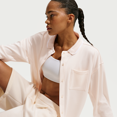 Nike Sportswear Women's Oversized Button-Down Jersey Top