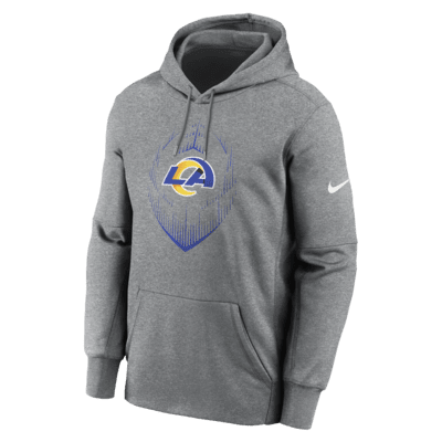 Sudadera con gorro sin cierre de la NFL Nike Therma para hombre Los Angeles Rams Icon