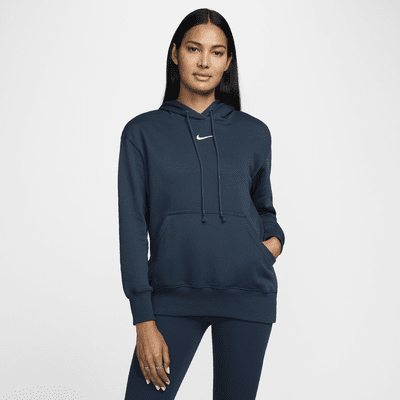 เสื้อมีฮู้ดผ้าเฟรนช์เทรีขนาดโอเวอร์ไซส์แบบสวมผู้หญิง Nike Sportswear Phoenix Fleece