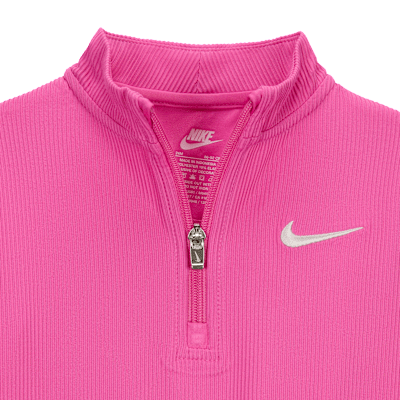 Nike Game, Swoosh, Match! Baby Quarter-Zip Ribbed Top and Leggings Set