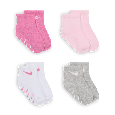 Nike Baby (3-6M) Logo Gripper Socks (4 Pairs)