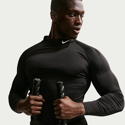 Nike Pro Men's Dri-FIT Fitness Mock-Neck Long-Sleeve Top