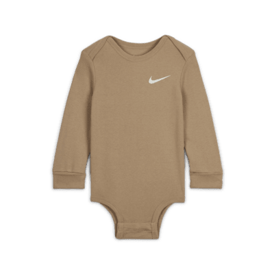 Bodys de manga larga (paquete de 3) para bebé (de 12 a 24 meses) Nike Baby Essentials