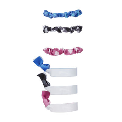 Nike Velvet and Elastic Hairbands (6 Pack)