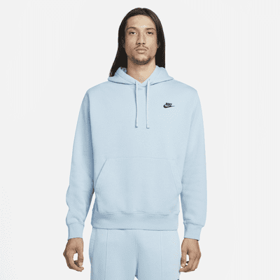 nike club pullover hoodie blue