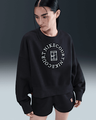 NikeCourt Heritage Phoenix Fleece Women's Over-Oversized Crew-Neck Sweatshirt